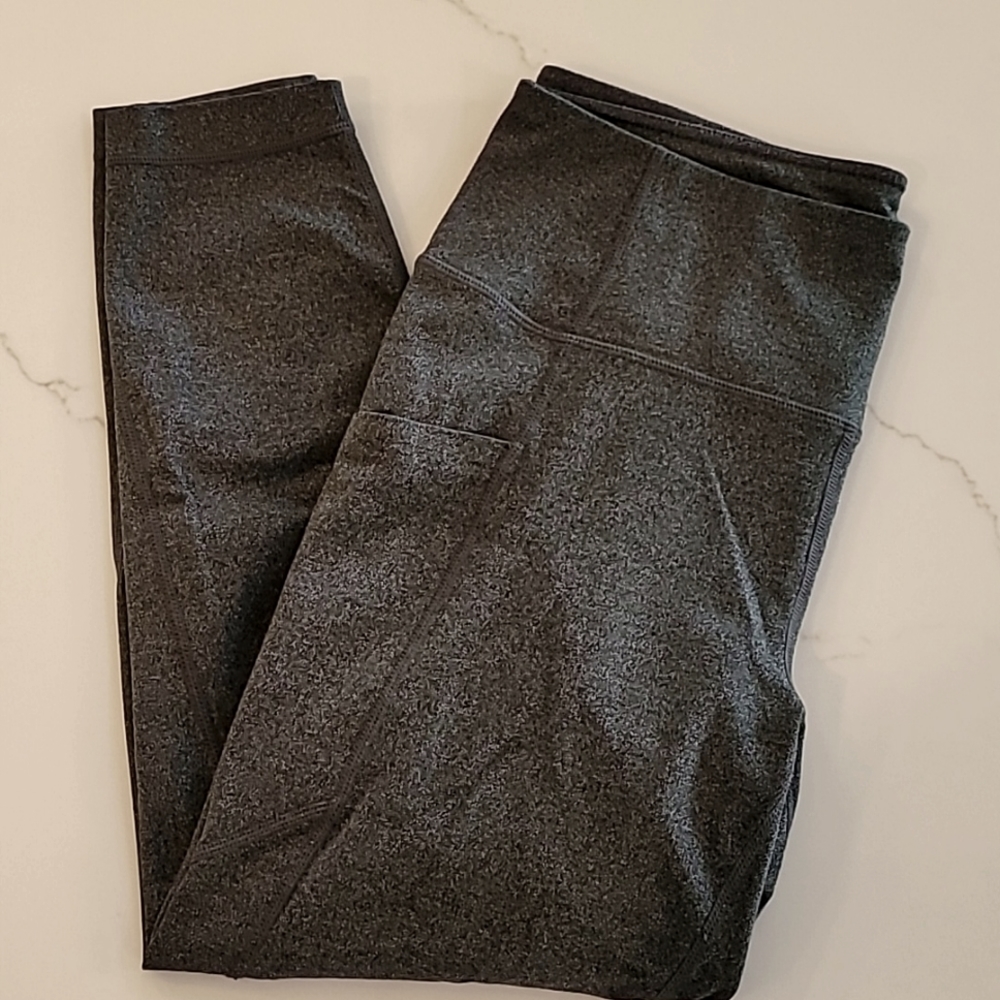 Athletic Ankle Legging, Size XL, Dark Heather Grey